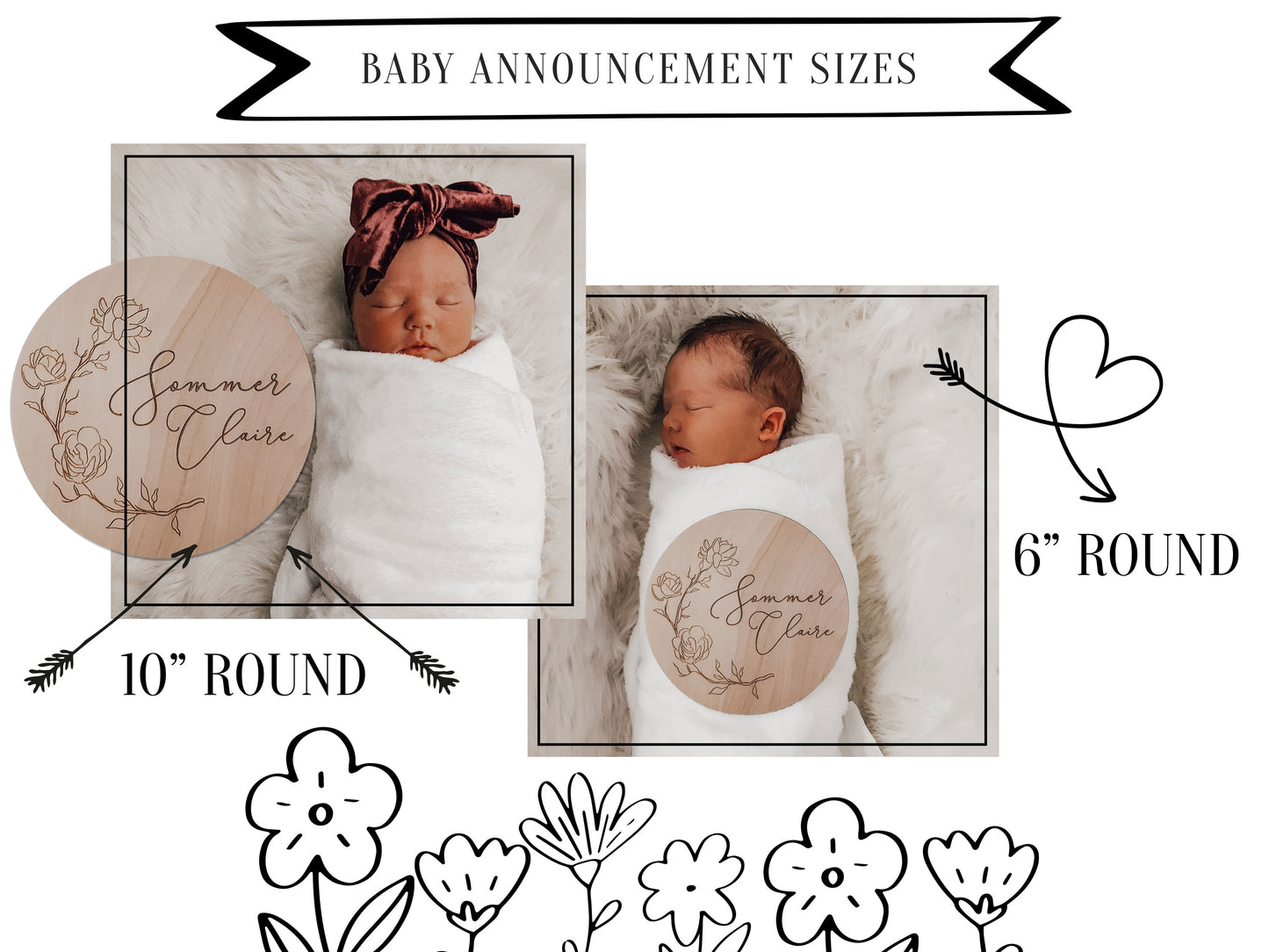 CAIRON - Woodland Fox Baby Announcement Sign CJ002