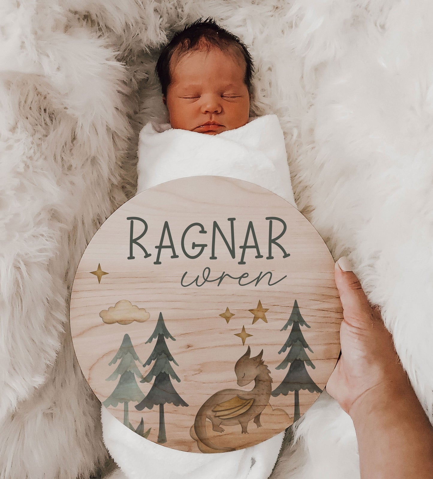 Fairytale Dragons Name Announcement Sign Birth Stats