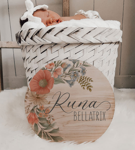 Runa - Birth Announcement Sign - RU002