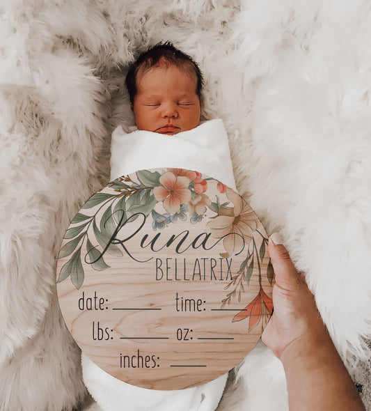 Runa - Birth Stats Sign - RU001