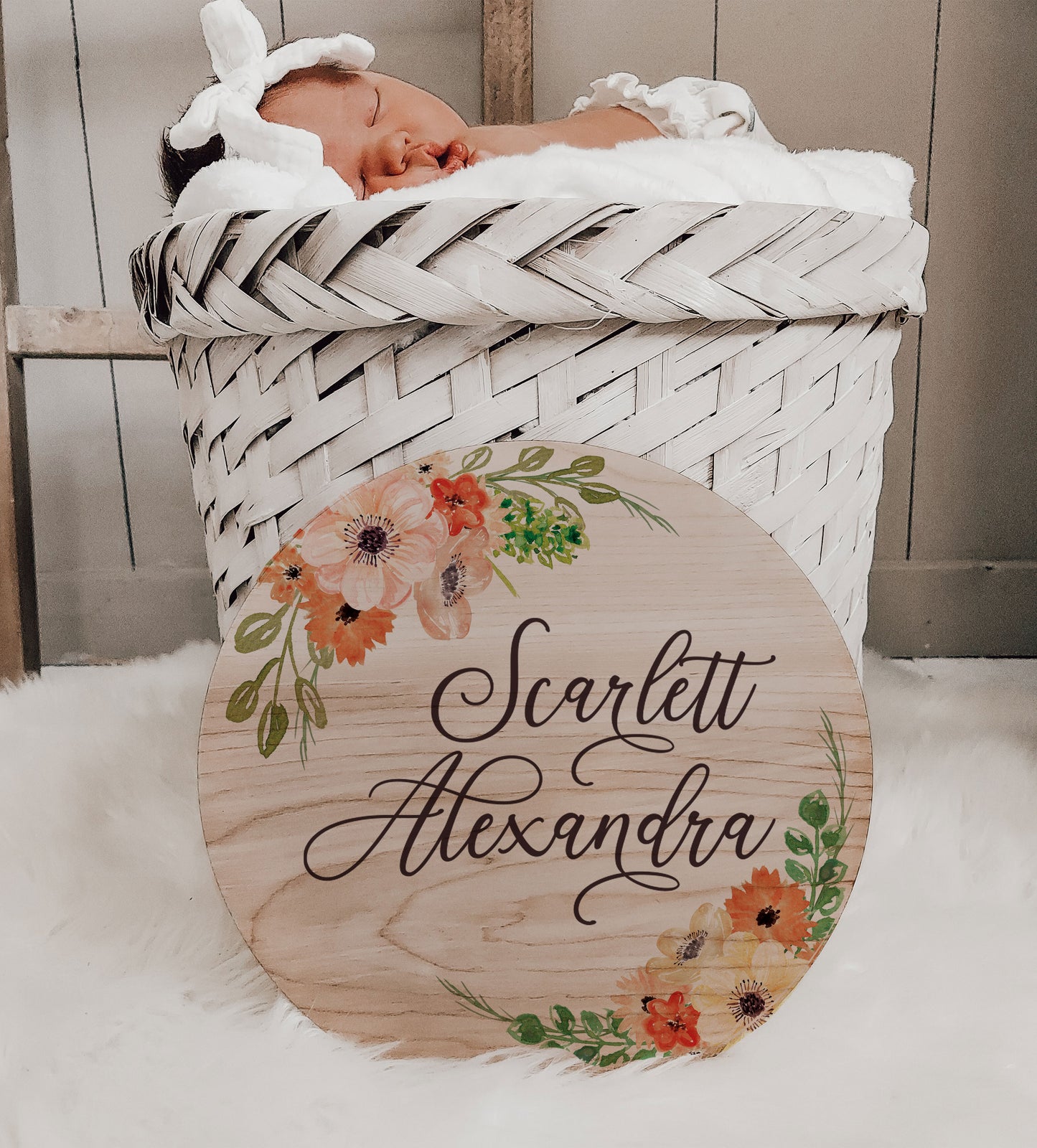 Scarlett - Poppies Baby Name Sign